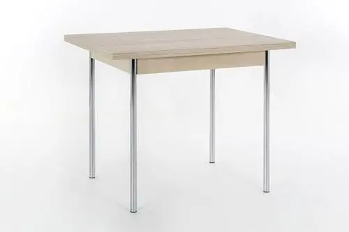 Produktbild: Hela Tische, Küchentisch Esstisch Bonn, Holzwerkstoff melaminbeschichtet, Dekor Sonoma Eiche, Metallgestell chrom, ausziehbar 90-142x65x74cm