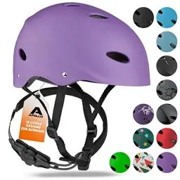 Produktbild: Apollo Skate-Helm/Kinder-Helm - Verstellbarer Skateboard, Scooter, BMX-Helm, mit Drehrad-Anpassung geeignet für Kinder, Erwachsene, in verschiedenen Größen und Farben