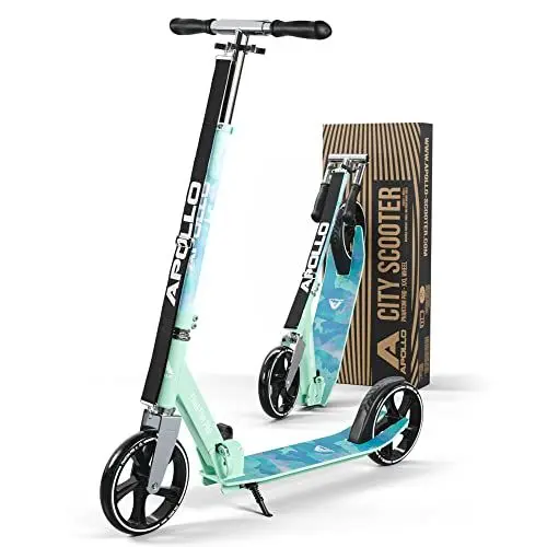 Produktbild: Apollo XXL Wheel Scooter - Phantom Pro Cityroller | Klappbarer City Roller | Höhenverstellbar, Tretroller für Erwachsene | Roller Kinder 6 Jahre | wahlweise mit LED Rollen | Kinderroller