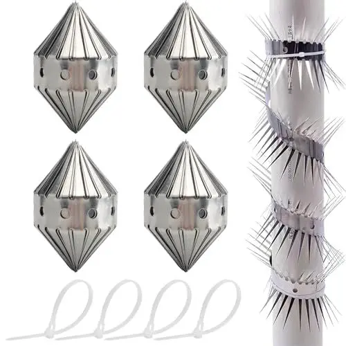 Produktbild: APOMOONS 4Pcs Marderschreck, 100cm Marderabwehr Fallrohrschutz Marderschutz für Fallrohre Marderabwehr Haus WaschbäR Abwehr Marderschutz für Auto Marderschreck Dachboden Tierfreundliche