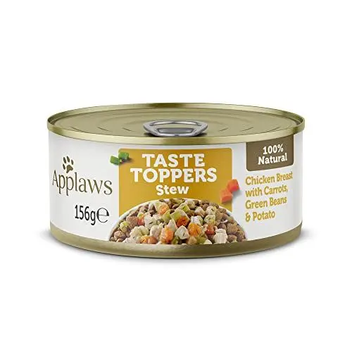 Produktbild: Applaws Premium Natürlich Nassfutter für Hunde, Getreidefrei Huhn mit Gemüse im Eintopf 12 x 156g Dose