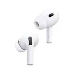 Produktbild: Apple AirPods Pro 2 Kabellose In‑Ear Kopfhörer, Bluetooth Kopfhörer, Aktive Geräuschunterdrückung, Hörhilfefunktion, Transparenzmodus, Personalisiertes 3D Audio, Hi-Fi Sound, H2 Chip, Laden über USB-C