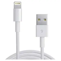 Produktbild: Apple Lightning/USB Adapterkabel für iPhone 5/5c/5s, iPad 4 gen, iPad mini, iPod nan 7 gen, iPod touch 5 gen, 2m (MD819ZM/A)