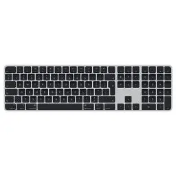 Produktbild: Apple Magic Keyboard mit Touch ID und Ziffernblock: Bluetooth, wiederaufladbar. Kompatibel mit Mac Computern mit Apple Chip·· Englisch (International), Schwarze Tasten