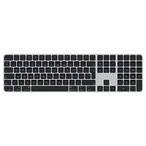Produktbild: Apple Magic Keyboard mit Touch ID und Ziffernblock: Bluetooth, wiederaufladbar. Kompatibel mit Mac Computern mit Apple Chip·· Englisch (International), Schwarze Tasten