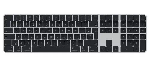 Produktbild: Apple Magic Keyboard mit Touch ID und Ziffernblock: Bluetooth, wiederaufladbar. Kompatibel mit Mac Computern mit Apple Chip·· Italienisch, Schwarze Tasten
