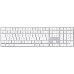 Produktbild: Apple Magic Keyboard mit Ziffernblock: Bluetooth, wiederaufladbar. Kompatibel mit Mac, iPad oder iPhone·· Englisch (International), Silber
