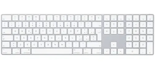 Produktbild: Apple Magic Keyboard mit Ziffernblock: Bluetooth, wiederaufladbar. Kompatibel mit Mac, iPad oder iPhone·· Italienisch, Silber
