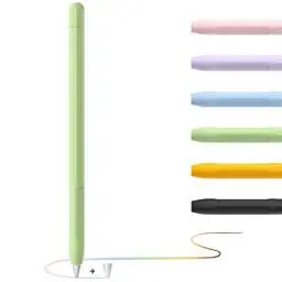 Produktbild: Apple Pencil Hülle Apple Pencil Case, Silikon Schön Weicher Stift Grip Griff mit Ladekappe Kappe und Pen Nib Spitze Schutzhülle (1.Generation, Grün)