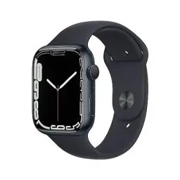 Produktbild: Apple Watch Series 7 (GPS, 45mm) Smartwatch - Aluminiumgehäuse Mitternacht, Sportarmband Mitternacht - Regular. Fitnesstracker, Blutsauerstoff und EKGApps, Always-On Retina Display, Wasserschutz
