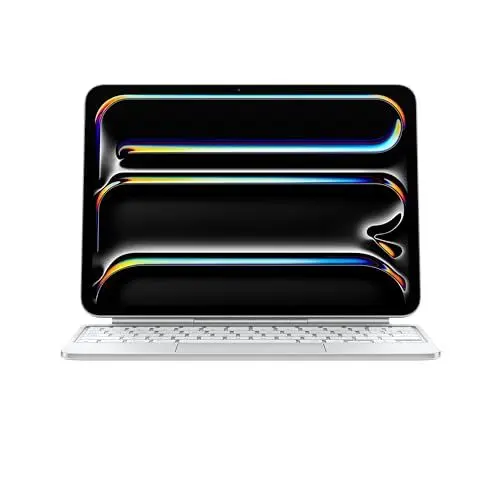 Produktbild: Apple iPad Magic Keyboard Case für das 11'' iPad Pro (M4) für angenehmes Tippen, integriertes Trackpad, Reihe mit Funktionstasten, Französisch - Weiß ​​​​​​​
