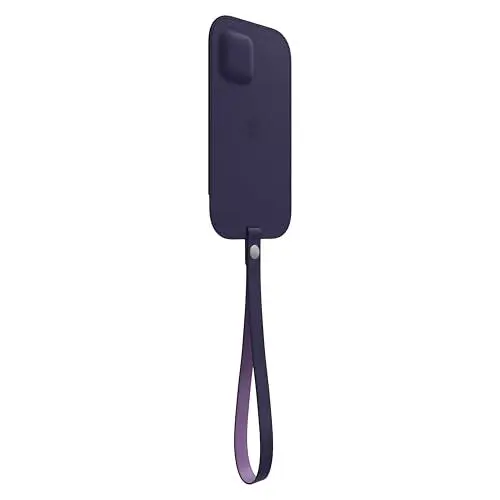 Produktbild: Apple iPhone 12 Mini Lederhülle mit MagSafe - Sattelbraun (für iPhone 12 Pro Max) - Dunkelviolett
