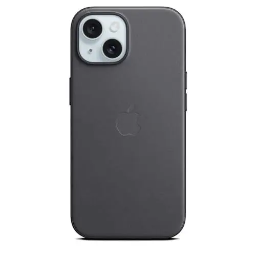 Produktbild: Apple iPhone 15 Feingewebe Case mit MagSafe – Schwarz ​​​​​​​