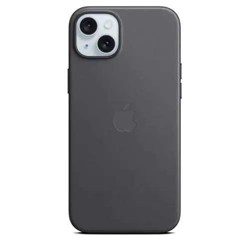 Produktbild: Apple iPhone 15 Plus Feingewebe Case mit MagSafe – Schwarz ​​​​​​​