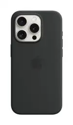 Produktbild: Apple iPhone 15 Pro Silikon Case mit MagSafe – Schwarz ​​​​​​​