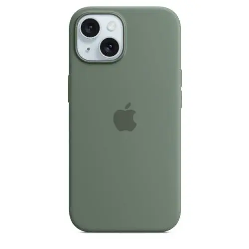 Produktbild: Apple iPhone 15 Silikon Case mit MagSafe – Zypresse ​​​​​​​