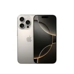 Produktbild: Apple iPhone 16 Pro 256 GB: 5G Handy mit Kamerasteuerung, 4K 120 fps Dolby Vision und einem großen Sprung bei der Batterielaufzeit. Funktioniert mit AirPods, Titan Natur