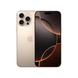 Produktbild: Apple iPhone 16 Pro Max 256 GB: 5G Handy mit Kamerasteuerung, 4K 120 Dolby Vision und einem großen Sprung bei der Batterielaufzeit. Funktioniert mit AirPods, Titan Wüstensand