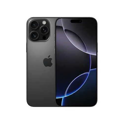 Produktbild: Apple iPhone 16 Pro Max 512 GB: 5G Handy mit Kamerasteuerung, 4K 120 Dolby Vision und einem großen Sprung bei der Batterielaufzeit. Funktioniert mit AirPods, Titan Schwarz