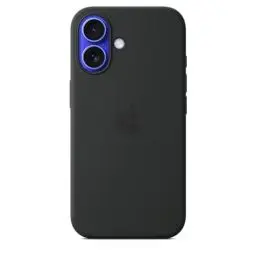 Produktbild: Apple iPhone 16 Silikon Case mit MagSafe – Schwarz ​​​​​​​