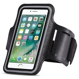 Produktbild: Apple iPhone Jogging Tasche Handy Hülle Sportarmband Fitnesstasche Lauf Case Bag, Farben:Schwarz, Smartphone:Apple iPhone SE / 5 / 5S / 5C