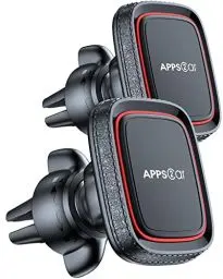 Produktbild: APPS2Car 2 Stücke N52 Handyhalterung Auto Magnet Lüftung, Universal 360° KFZ Handyhalter mit 6 Starke Magnet & 6 Metallplatten, Magnet Handyhalterung für iPhone, Samsung, Huawei