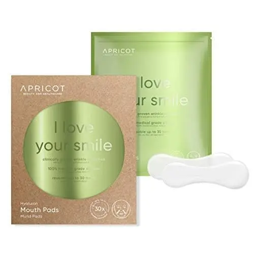 Produktbild: APRICOT Mund Pads aus medizinschem Silikon mit hochwirksamem Hyaluron, Silicone care Mund Pads mit Hyaluron gegen Oberlippen-, Nasolabial-Falten, bis zu 30 Anwendungen