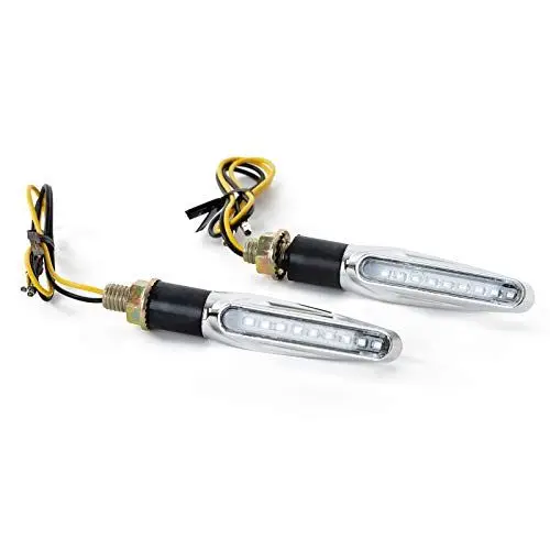 Produktbild: A-Pro 2x Universal Blinker Roller Motorrad Led 12V Chrome E-Geprüft