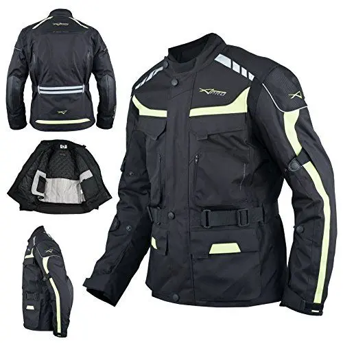 Produktbild: Motorradjacke Roller Textil Thermoweste wasserdichte Touring Fluo XL