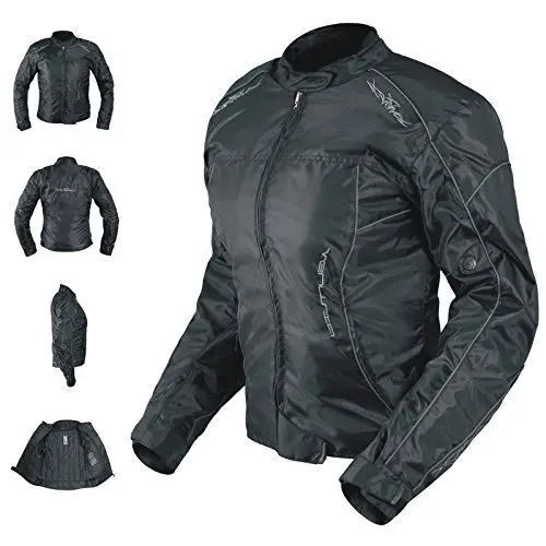 Produktbild: Oxford Jacke Damen Textil Protektoren Thermoweste Motorrad Wasserdicht Schwarz M