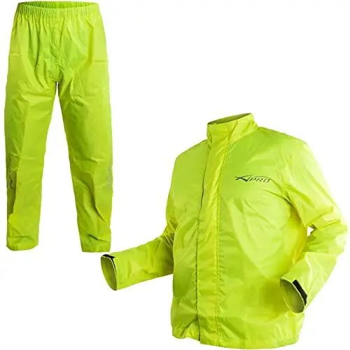 Produktbild: A-Pro Regenjacke Motorrad Regenkombi Regenhose Wasserdicht Regenanzug Fluo XXL
