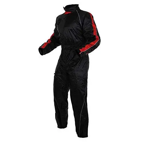 Produktbild: A-Pro Regenkombi Wasserdicht Motorrad Roller Regenhose Regenjacke Regenanzug Rot L