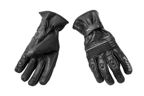 Produktbild: A-Pro Sommer Sport Leder Handschuhe Kalbsleder Roller Motorrad Bikers Schwarz S