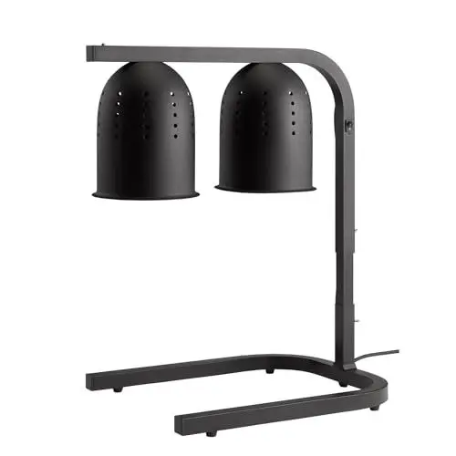 Produktbild: APS 12265 Wärmelampe mit 2 Infrarotlampen, höhenverstellbar, inklusive 2 Lampen, 50 x 35 cm, Höhe 58 bis 77,5 cm, Speisenwärmer