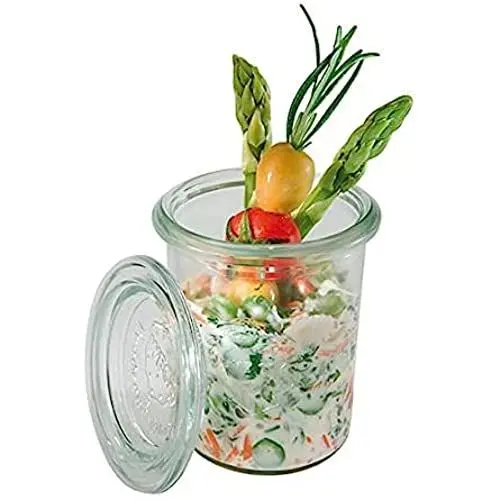 Produktbild: APS 12 Original WECK Gläser 160 ml mit Deckel, Ø 6 cm, H: 8 cm, Mini-Sturzform mit Glasdeckel, Einmachglas, Dekoglas, Dessertglas, Vorratsglas, spülmaschinengeeignet