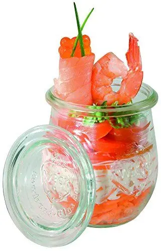 Produktbild: APS 12 Original WECK Gläser 220 ml mit Deckel, 12er Set, Ø 7 cm, H: 8 cm, Tulpenform, Einmachglas, Dekoglas, Dessertglas, Vorratsglas, spülmaschinengeeignet