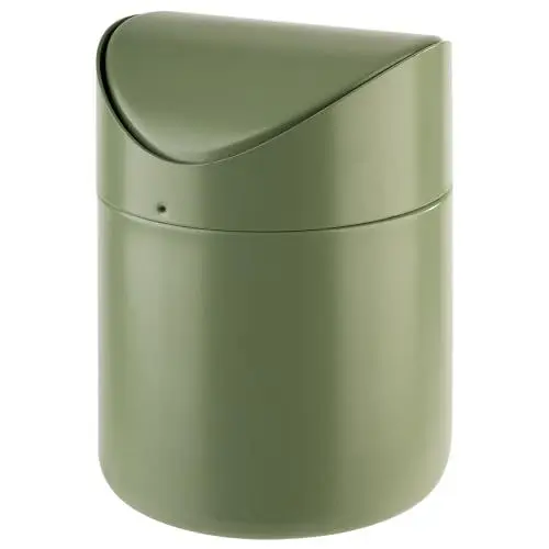 Produktbild: APS 40802 Tischrestebehälter in smoke Green, Ø 12 cm, Höhe 17 cm, mit Bajonettverschluss