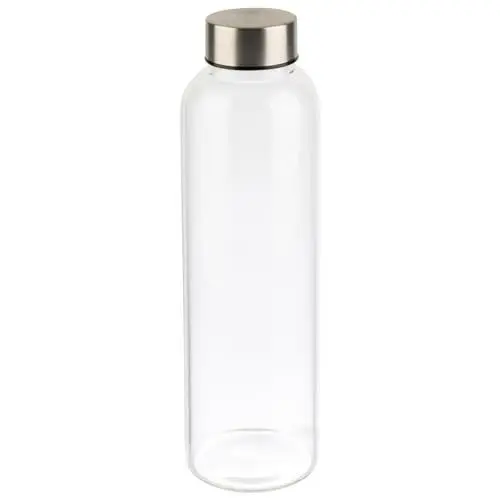 Produktbild: APS 66907 Trinkflasche/Glasflasche, 6,5 x 6,5, Höhe 23,5 cm, Ø 6,5 cm, 0,55 Liter, transparent