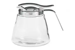 Produktbild: APS 765 Allzweckgießer, Glasgießer mit Edelstahl Schraubdeckel, Gießer für Honig, Kaffeesahne oder weitere Flüssigkeiten, 8,5 x 12 cm, 13 cm Höhe