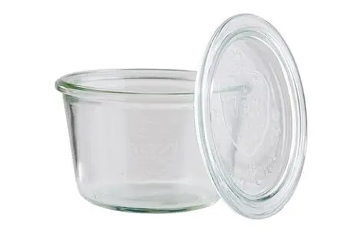Produktbild: APS 82346 3er-Set Weck-Glas mit Deckel, Einmachglas, Sturzform, 370 ml, Ø 11 cm, Höhe 7,5 cm