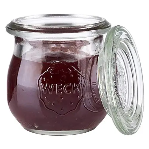 Produktbild: APS 82350 Original 12er Set WECK Gläser 75 ml mit Deckel 5,5 cm Höhe 6 cm Mini-Tulpenform, Transparent