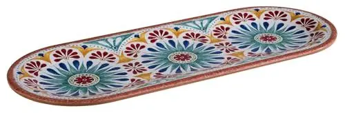 Produktbild: APS 84686 Teller ARABESQUE, 38 x 15,5 cm, Höhe 2 cm, Melamin, Dekor/Terracottaoptik