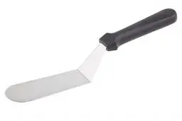 Produktbild: APS 88928 Winkelpalette BLUE - Profi-Streichmesser/Glasurmesser mit flexibler Edelstahl-Klinge und schwarzem Kunststoff-Griff, Klingenmaß 17 x 5 cm, Gesamtlänge 30 cm