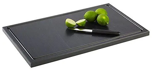 Produktbild: APS 93307 Bar-Schneidebrett 50 cm x 30 cm mit Ablaufrinne und Antirutsch-Füßchen, spülmaschinenfest, XL
