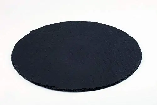 Produktbild: APS 999 Naturschieferplatte, Ø 38 cm, Materialstärke 6-9 mm, möbelschonende Füßchen