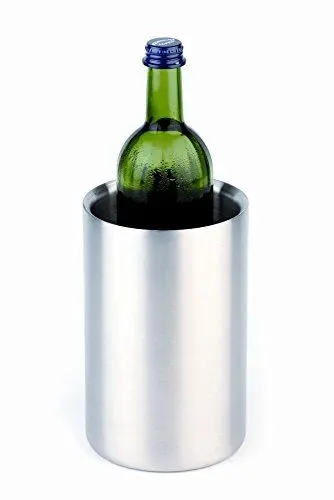 Produktbild: APS Flaschenkühler - seidenmatt poliert - Getränkeflaschen-Kühler für 0,7-1,5 Liter-Flaschen - Abmessungen: 12 x 12 cm, Höhe: 20 cm…