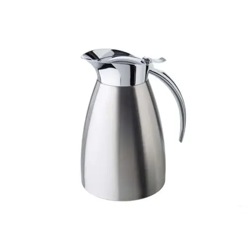 Produktbild: APS Isolierkanne „Advanced“, Kaffeekanne für alle gängigen Kaffeeautomaten, Ø 13,0 cm, H: 19,5 cm, doppelwandiger Edelstahl, für heiße und kalte Getränke, spülmaschinengeeignet, 8 Tassen/1,0 Liter