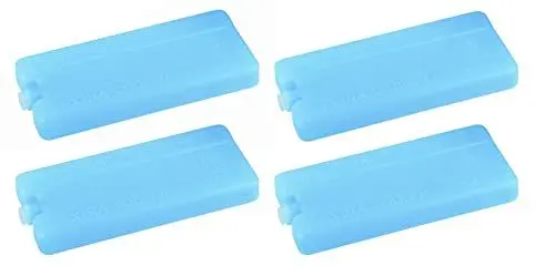 Produktbild: APS Kühlakku 4er Set für Kühlbox, Kühltasche etc. aus Polyethylen in Blau, je 16 x 7,5 cm