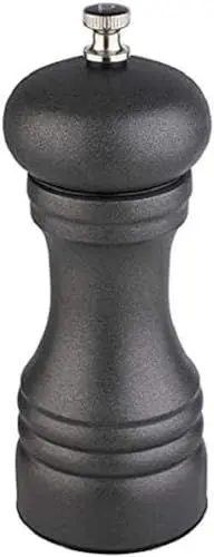 Produktbild: APS Pfeffermühle Gunmetal, Pfefferstreuer, Pfefferspender, Mahlwerk aus Edelstahl, Mahlgrad stufenlos einstellbar, 6 x 6 cm, Höhe 15,5 cm