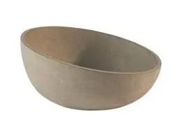 Produktbild: APS Schale „Element“ – Hochwertige Schale aus Beton mit möbelschonender Unterseite – Stapelbar und mit der Abmessung Ø: 22 x H: 6 cm / 10,5 cm für 1,1 Liter, rund und abgeschrägt